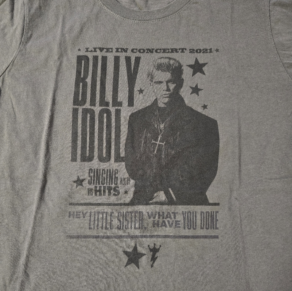 Billy Idol Music Shirt, Size Small